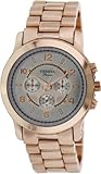 Geneva Platinum Women's 80002.ROSEGOLD.ROSEGOLD Rose-Gold Stainless-Steel Analog Quartz Watch with Silver Dial