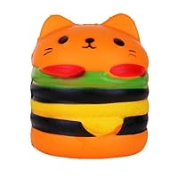 Brave669 Scented Hamburger Cat Slow Rising Squeeze Toy Kids Adult Stress Reliever