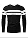 KAIUSI Men's Crew Neck Long Sleeve Contrast Color Casual Slim T-shirt Top
