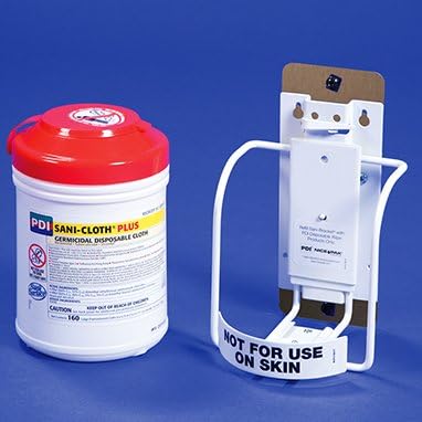 HCL Surface Wipes and Canister Bracket for Mobile Hygiene Station