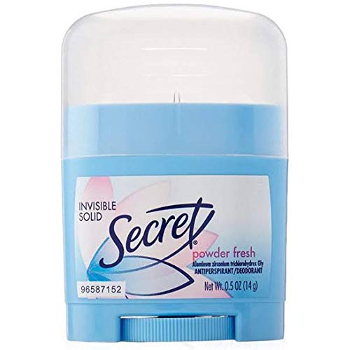 SECRET Powder Fresh Invisible Solid Deodorant Travel Size, 0.5 Oz (Pack