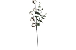 CIMAXIC Artificial Eucalyptus Leaf Cotton Floral Branch Decorative Floral Decor Lifelike Flower Balls for