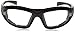 Crossfire 2724AF Diamondback Safety Glass Clear Anit-Fog Lens - Foam Lined Matte Black Frame