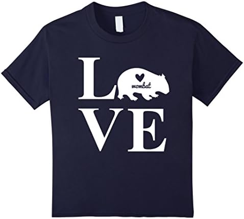Kids Wombat Shirt: Cute Love Wombats Animal T-Shirt 6 Navy