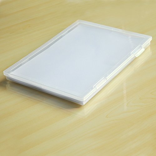 Tinksky A4 Clear Plastic Paper File Box Document Storage Box Case