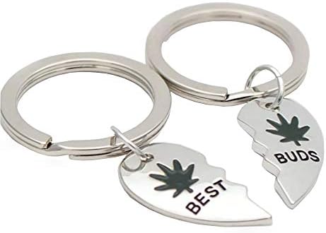 Custom Pot Broken Heart BFF Best Friends Keychain Set 2pc