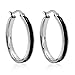 Circle Polished Shiny 18K Gold Plated Black Hoop Earrings