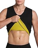 Aliex Men's Body Shaper Sauna Vest Sweat Tank top Tummy Burner Weight Loss Neoprene Shapewear Slimming Shirt L