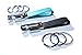 Mehr USB Flash Drives & Detachable Car Keychains, Genuine Leather Valet Key Chains, Black Blue USB Gift Set