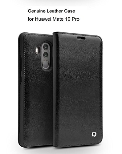 Huawei mate 10 pro case, qialino slim flip genuine leat…
