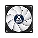 ARCTIC F8 TC - 80 mm Case Fan, Case Fan with Temperature Control, Very quiet motor, Computer, Fan Speed: 350-2000 RPM - Black/White