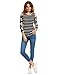 Floerns Women's Floral Baseball Tee Stripe Raglan Sleeve T Shirt Black XXL