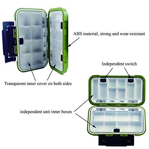 sylbx Angelkoffer wasserdicht Angelzubehör Köderbox 16 Fächer Angelbox Tragbare Angelköderbox Aufbewahrungsbox… – Bild 5