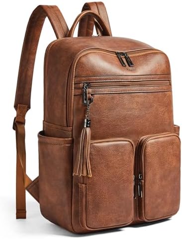 Amazon.com: Mroede Leather Laptop Backpack for Women,Leather