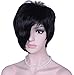 Deifor Women Fashionable Short Curly with Oblique Bangs Wigs for Cosplay Party Halloween Wig