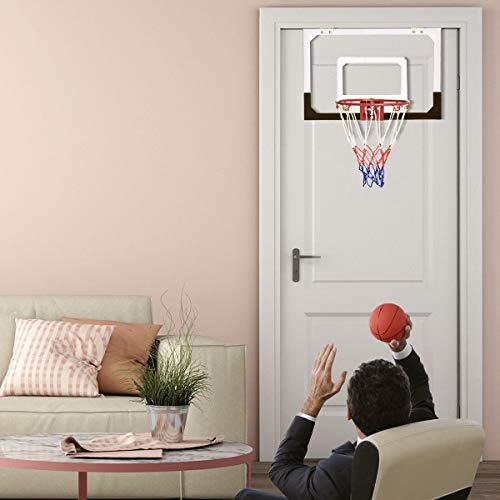 USA_BEST_SELLER Over-The-Door Mini Durable Basketball Hoop Includes Basketball & Hand Pump Indoor Mini Basketball Hoop, Over The Door Use Game Toy Set - Thumbnail 3