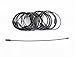 yueton 20pcs Stainless Steel Wire Keychain Cable Key Ring (Gun Black)