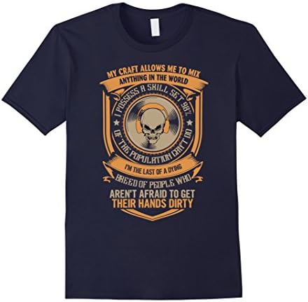 Men's DJ T-shirt Large Navy