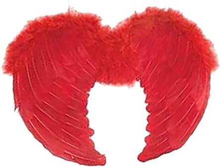 Islander Fashions Adults Fancy Dress Feather Wings Unisex Gay Pride Angel Devil Costume Accessory Red