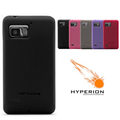 Hyperion Motorola Droid Bionic 4G Extended Battery Matte Black TPU Case (Retail Packaging)