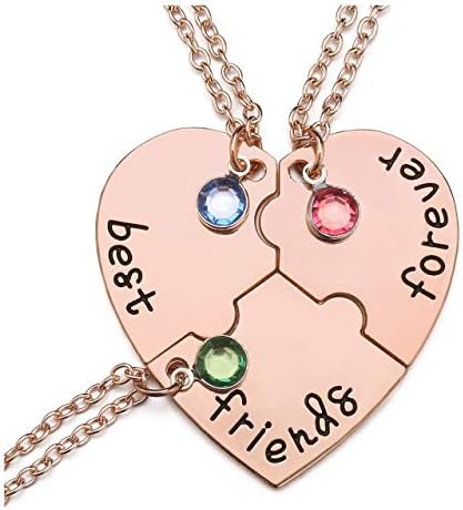 Jovivi Best Friends Forever and Ever Friendship Necklaces for 3/4