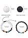 Bememo 4 Pieces Lava Stone Bracelets 7 Colors Chakra Beads, Aromatherapy Bracelets Bangles for Essential Oils (Style Set 1)