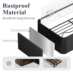 Kitsure X-Large Shower Caddy - 2 Pack Adhesive