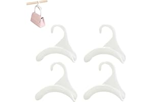 4 Pcs Purse Hanger Hook Acrylic Bag Tie Handbag Belt Hanger Closet Organizer for Storing Handbags Satchels(White)
