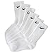 Nike Boy's Performance Crew Socks 6 Pack (White, Sock Size: 7-8.5 - Shoe Size: 3Y-5Y)