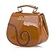 Ava & Kings' Toddler Girl Purse Glossy PU Faux Leather Cute Animal Small Handbags - Adjustable Strap for Crossbody Bag, Shoulder and Top Handle - Brown Monkey