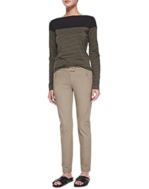 Theory Womens Adalwen Twill Stretch Skinny Pants Tan 4