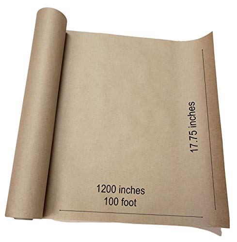 TRADEGEAR Brown Kraft Paper Roll 17.75" X 1200" (100') â€“ Ideal Wrapping Paper for Gifts, PARCELS, Shipping, Kids Art & Craft, Printing â€“ 100% Recycled, Biodegradable, ECO-Friendly (17.75")