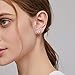 ZowBinBin Sterling Silver Round Cut Cubic Zirconia Stud Earrings, Halo Stud Earrings for Christmas Day, Valentine's Day, Anniversary, Birthday and Wedding/Engagement White