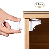 Sunnest Baby Safety Magnetic Locks for Cabinets Doors Drawers Cupboards – No Drilling, No Screws, Self Sticking, 6 Locks + 2 Keys