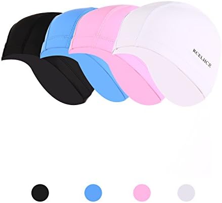 RCELHCR Swim Cap Women Long Hair Swimming Caps Men Waterproof Comfortable Durable (Blue)