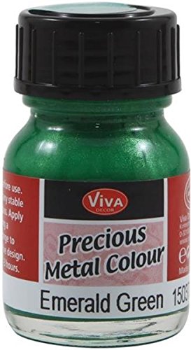 Viva Decor .8-Ounce Emerald Green Precious Metal Liquid Color