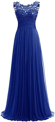 PROMLINK Women's Beaded Chiffon Long Dresses Gown Wedding Guest