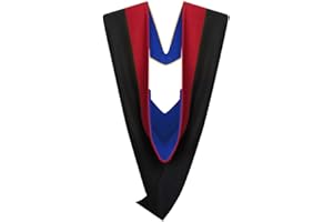 Cappe Diem Master Graduation Deluxe Hood (Nursing, Social Work, Theology, MBA, M.Ed, M.Sc.) Apricot Salmon Peacock