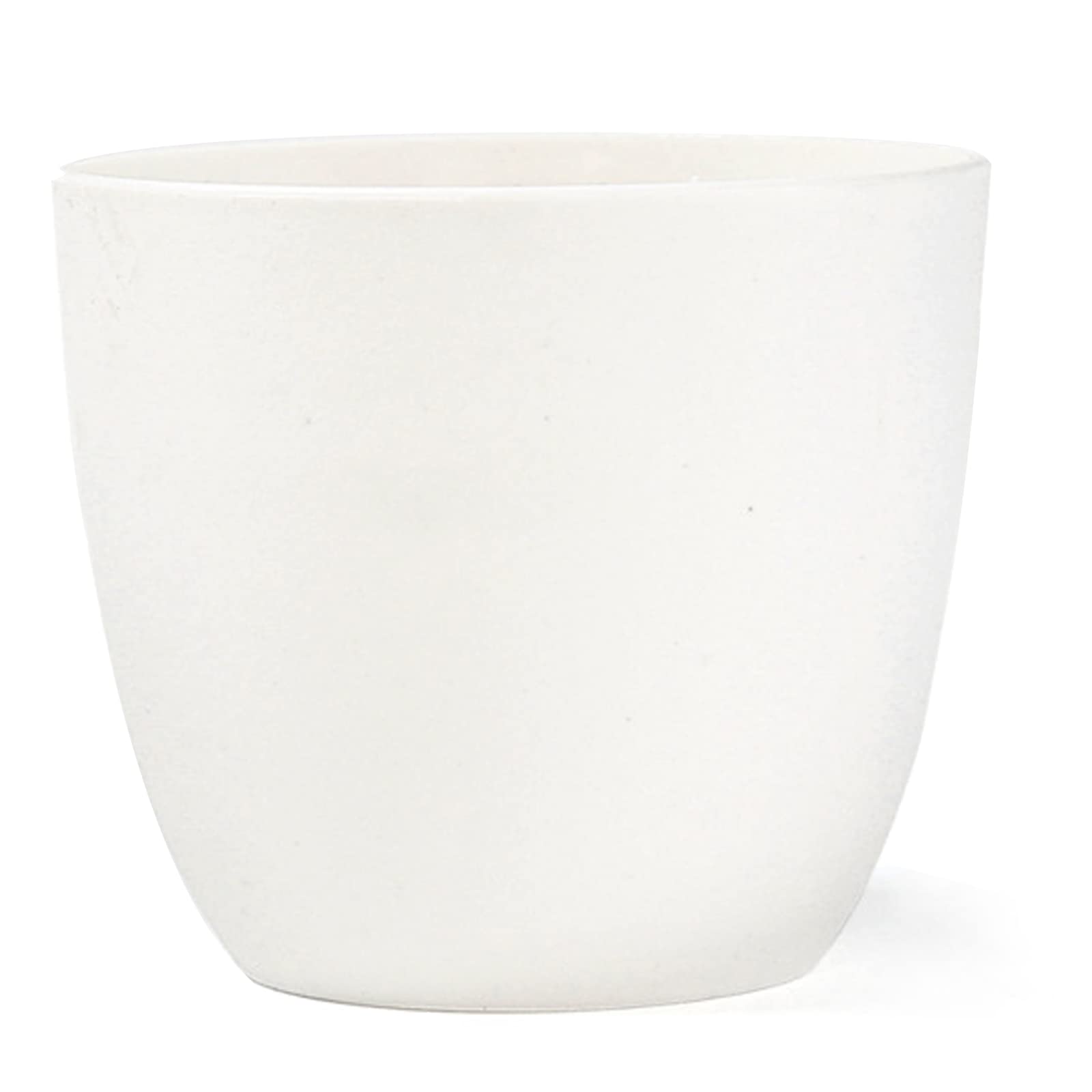 Muzhira Plant Pots, 16cm Thicken Plastic Planter with Drainage Holes, Plant Container Indoor Gardening Pot for Indoor and Outdoor Garden - White