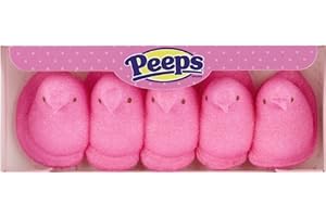 Marshmallow Pink Peeps Chicks 5 count (3 Pack)