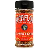 Picaflor Red Jalapeño Organic Fermented Probiotic Pepper Flakes - Perfect for Bold Flavor (Net. Wt. 2.4oz)