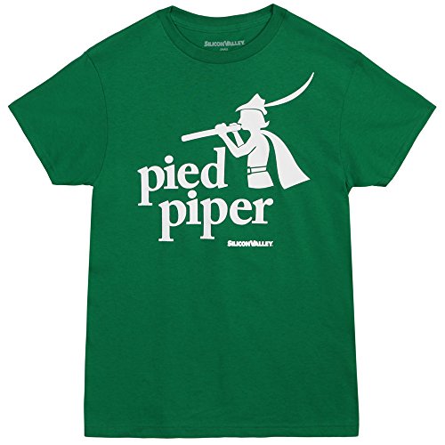 Silicon Valley Men's Original Piper Logo Short Sleeve T-Shirt - Kelly Green (Large)