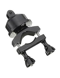 Hooshion® Extensible Profesional Aluminio negro Casco giratorio 360 grados Adaptador de auto montaje para cámara GoPro Hero 3 3+ 4