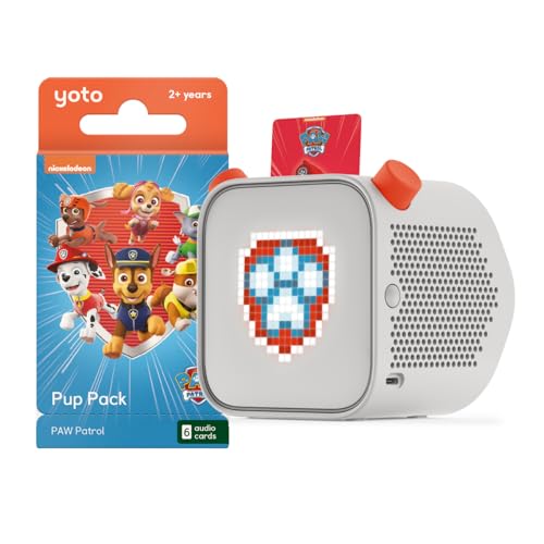 YOTO Player (3rd Gen.) + PAW Patrol Pup Pack Bundle – Kids Bluetooth Audio Speaker, All-in-1 Screen-Free Device Plays Stories Music Podcasts Radio White Noise Thermometer Nightlight Ok-to-Wake Clock