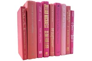 Covogoods Real Books by Color for Office or Home Decor - Interior Design Wedding Display Photo Prop Staging Decoration (3 Books, Pink)