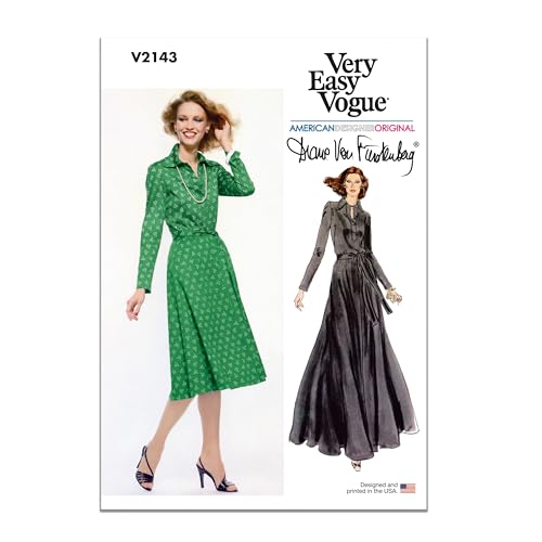 Vogue V2143Y5 DVF Misses' Vintage 1978 Pullover Knit Dress Sewing Pattern Packe…