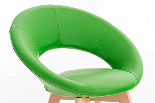 CLP-Sedia-Design-Imbottita-Timm-in-Similpelle-Sedia-Attesa-4-Gambe-in-Legno-I-Sedia-Sala-da-Pranzo-con-Schienale-I-Sedia-Moderna-Conferenza-con-Braccioli-I-Poltroncina-Imbottita-Verde