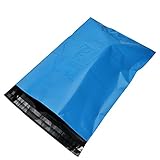 MFLABEL 100 10x13 Blue Poly Mailers Shipping Envelopes Bags Plus 12pcs Red Fragile Stickers