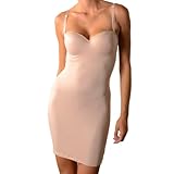 Curvi Womens Comfort Control Underwire Shaping Slip Beige 36C