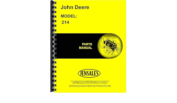 John Deere 214 Baler Parts Manual 6301147719447 Amazon Com Books